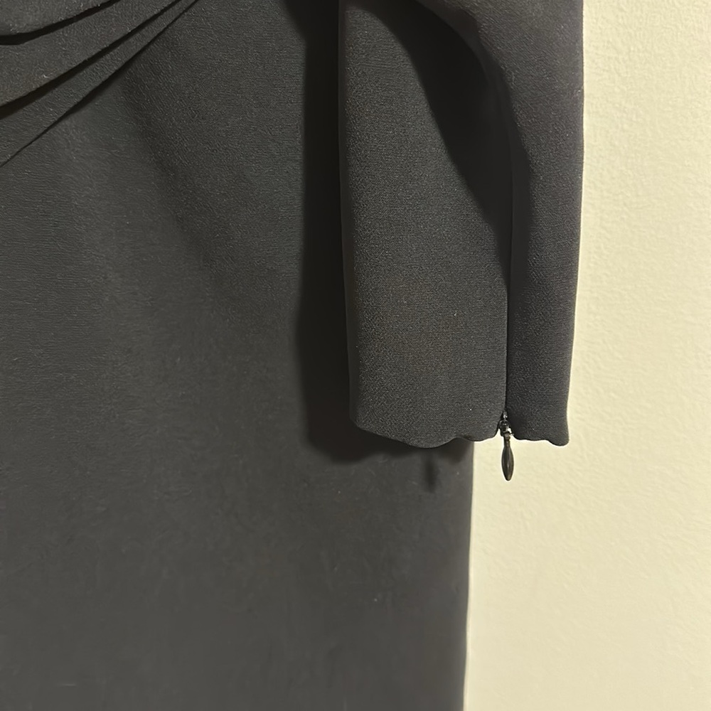 Alexis Elegant Black V-Neck Mini Dress - Picture 8 of 10